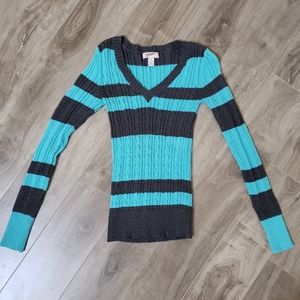 Striped V-Neck Sweater